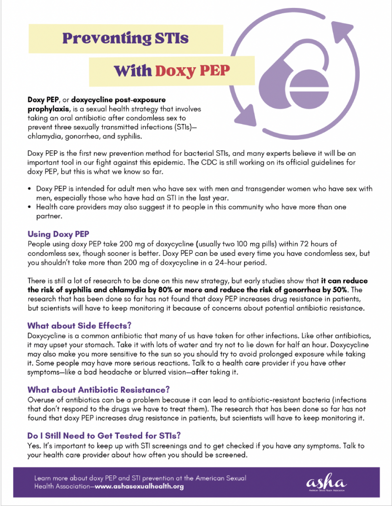 Preventing STIs with Doxy PEP