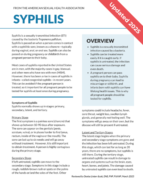 Syphilis updated in 2025